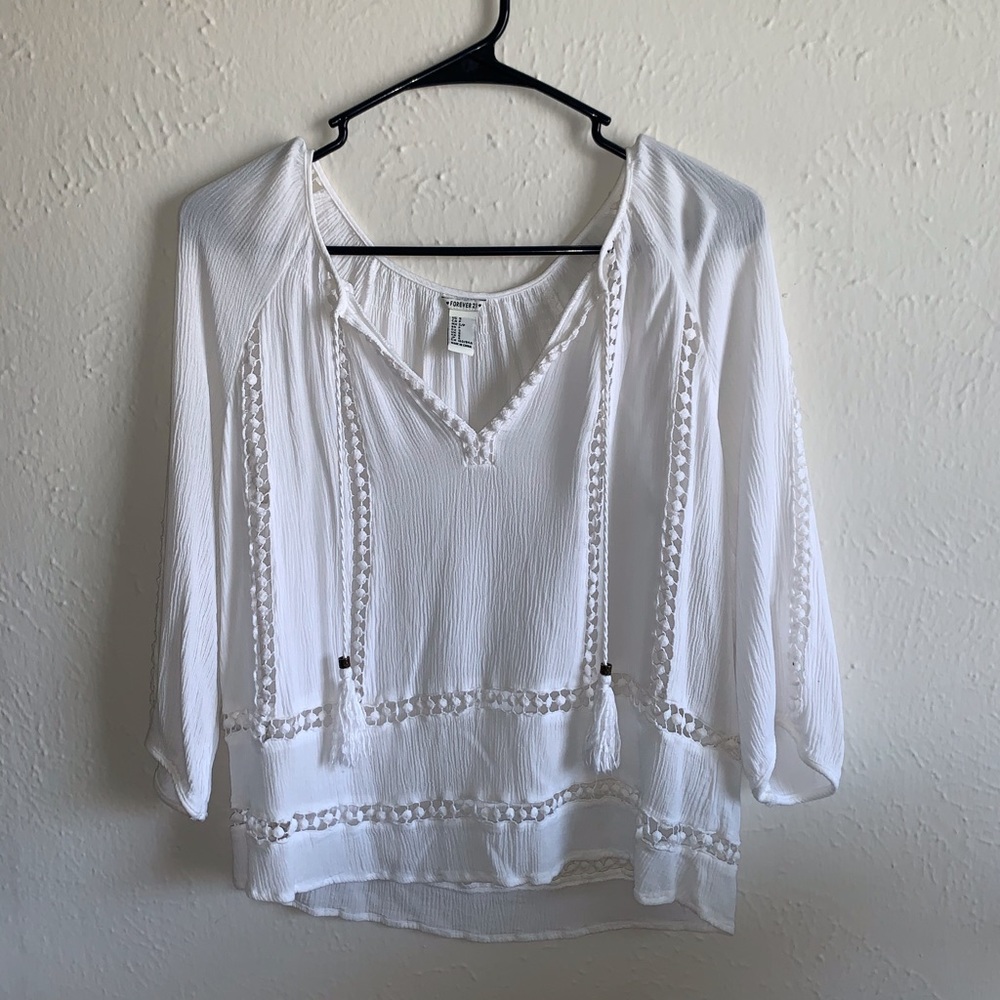 Forever 21 tunic top with tassels
